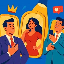 A busca incessante por validação e a construção de uma autoimagem grandiosa são marcas centrais do narcisismo